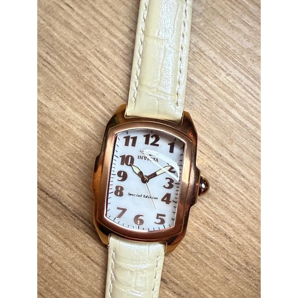 Invicta Lupah Special Edition Women's Quartz Watch Rose Gold Leather Band- PARTS